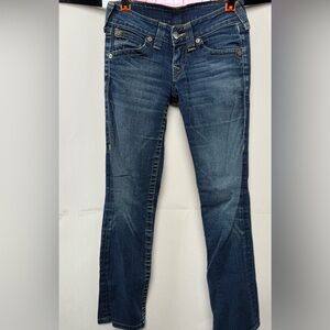 True Religion Dark Blue “Johnny” Straight Leg Jeans